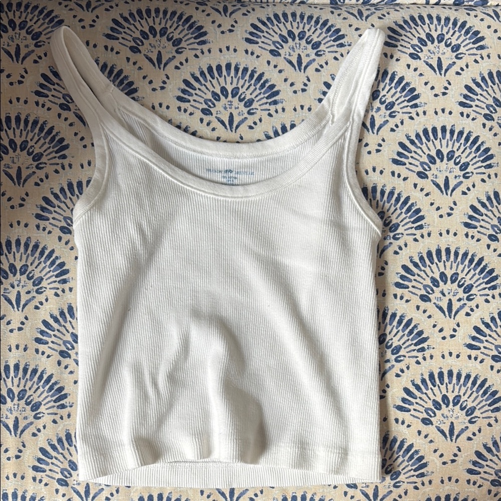Brandy Melville Gray Fitted Crop Tank Top